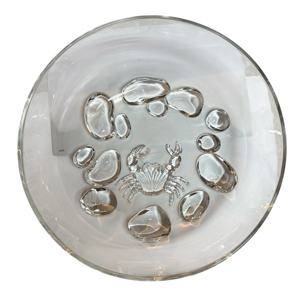 Rock Crab Art Glass Bowl Made in France